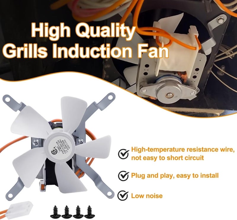 COMVIEE Upgraded Induction Fan Replacement Part for Pit Boss, Traeger, Camp Chef, Z Grills Pellet Grills - AC120V 60Hz Combustion Fan Kit - Image 2